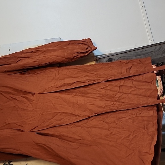 Nine West Rust V-Neck Blouse DRESS - Picture 5 of 6